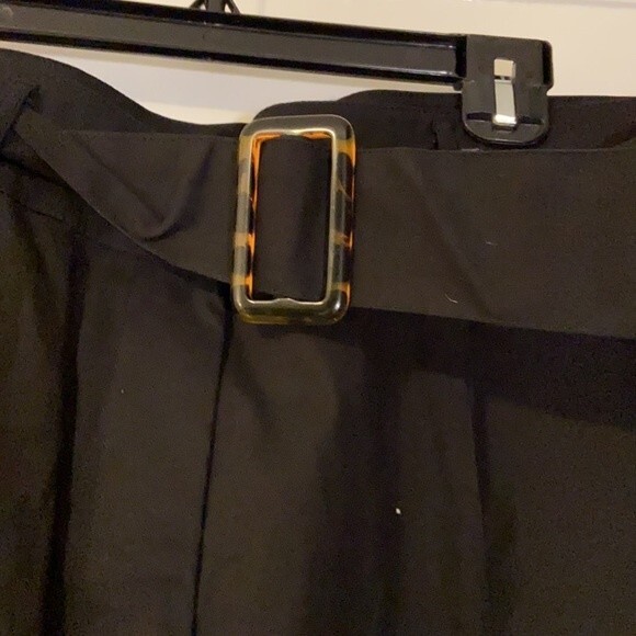 NWOT ASOS black high waisted pants trousers with belt womens size 18 - Picture 2 of 7